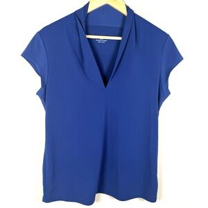 Grace‎ Royal Blue Sleeveless Tunic Tank Top Women's XL Stretch Base Capsule